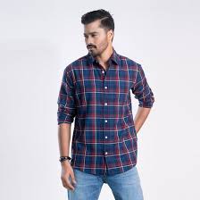 Red Blue Checked Shirt
